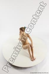 Nude Woman White Sitting poses - ALL Athletic long blond Sitting poses - simple Multi angle poses Pinup