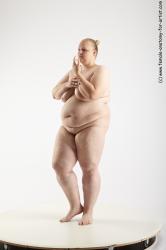 Nude Woman White Standing poses - ALL Overweight medium blond Standing poses - simple Standard Photoshoot Pinup