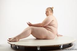 Nude Woman White Sitting poses - ALL Overweight medium blond Sitting poses - simple Standard Photoshoot Pinup