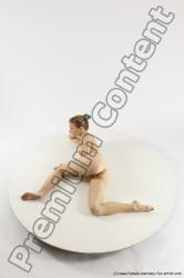 Nude Woman White Laying poses - ALL Athletic Laying poses - on side long blond Multi angle poses Pinup