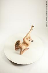 Nude Woman White Laying poses - ALL Slim long blond Standard Photoshoot Pinup