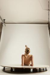 Nude Woman White Laying poses - ALL Slim long blond Standard Photoshoot Pinup
