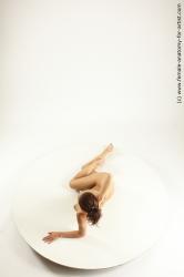 Nude Woman White Average long brown Multi angle poses Pinup