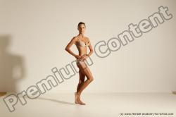 Underwear Woman Slim long brown Dancing Dynamic poses Academic
