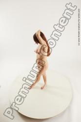 Nude Woman White Standing poses - ALL Pregnant long brown Standing poses - simple Multi angle poses Pinup