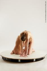 Nude Woman - Woman White Kneeling poses - ALL Slim Kneeling poses - on both knees medium Multi angle poses Pinup