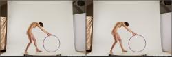 Nude Woman White Standing poses - ALL Slim medium brown 3D Stereoscopic poses Pinup