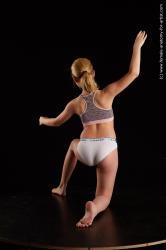 Underwear Woman White Kneeling poses - ALL Average Kneeling poses - on one knee medium blond Standard Photoshoot  Academic