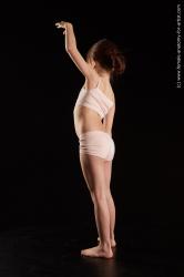 Underwear Woman White Standing poses - ALL Slim long brown Standing poses - simple Standard Photoshoot  Academic