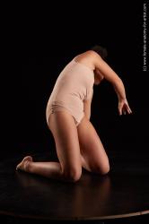 Underwear Woman Black Kneeling poses - ALL Average Kneeling poses - on both knees medium black Standard Photoshoot  Academic