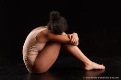 Underwear Woman Black Sitting poses - ALL Average medium black Sitting poses - simple Standard Photoshoot  Academic