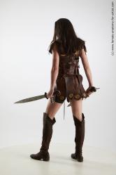 Fighting with sword Woman White Standing poses - ALL Slim long brown Standing poses - simple Standard Photoshoot Academic