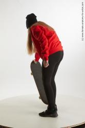 Sportswear Woman White Standing poses - ALL Slim Standing poses - bend over long brown Standard Photoshoot Academic