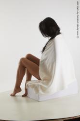 Woman White Sitting poses - ALL Slim long black Sitting poses - simple Standard Photoshoot Academic