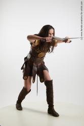 Fighting with sword Woman White Standing poses - ALL Slim long brown Standing poses - simple Standard Photoshoot Academic